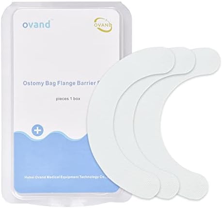 Ostomy Barrier Strips,Skin Barrier Strip,Elastic Ostomy Barrier Tape Waterproof Hydrocolloid Extenders Pressure Sensitive Sticker for colostomy Bags (40pcs) Ovand