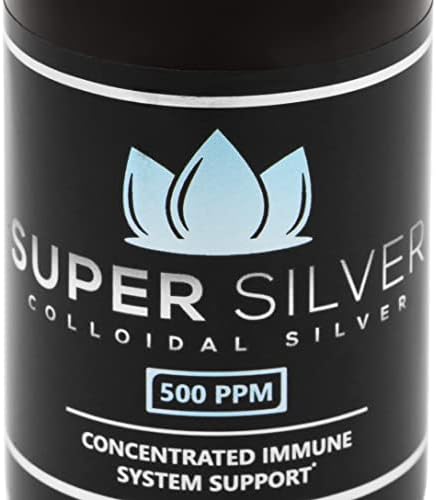 Super Silver 500 PPM Colloidal Silver - 2 Ounce Bottle with Dropper Super Silver