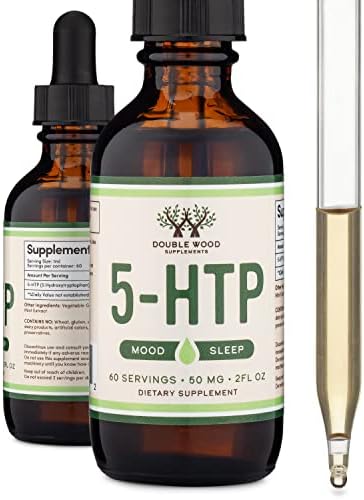 Жидкость 5-HTP 50 мг - в 60 раз эффективнее капсул, 99% чистого 5-HTP Double Wood Supplements