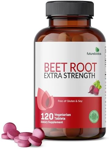 Futurebiotics Beet Root Extra Strength (Equivalent to 2000mg Beet Root per Serving (Порция) from 500mg 4:1 Extract), Non-GMO, 120 Vegetarian Tablets (Вегетарианские таблетки) FutureBiotics