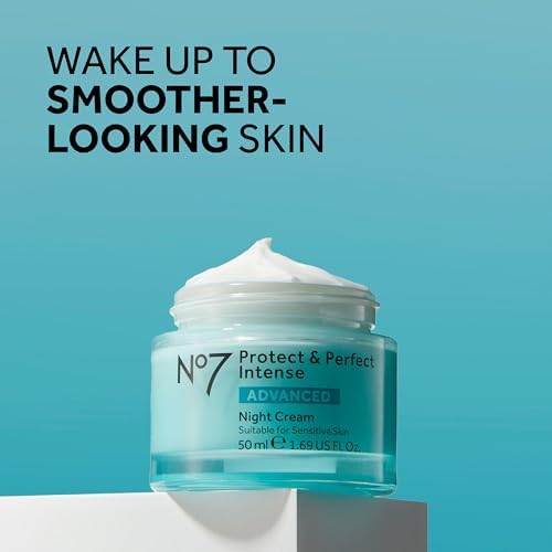 No7 Protect & Perfect Intense Advanced Anti Aging Skincare System - Day Cream with SPF 30 - Hydrating Shea Butter Night Cream - Rice Protein & Hyaluronic Acid Face Serum - Anti Aging (3 Piece Kit) No7