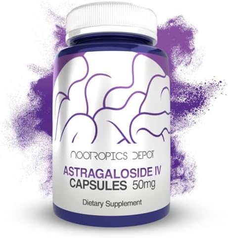 Nootropics Depot Astragaloside IV Capsules | 50mg | Astragalus membranaceus | 30 Count | Neuroprotective, Immune Support, Lengthens Telomeres Nootropics Depot