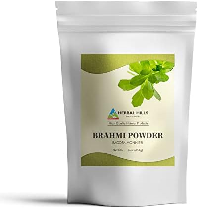 HERBAL HILLS Brahmi Powder Bacopa Monnieri Hair Care 454 GMS | 16 oz Pack of 1 HERBAL HILLS