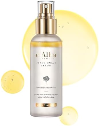 d'alba Piedmont Italian White Truffle First Spray (Спрей) Serum, Vegan Skin Care, Hydrating Face Moisturizer, Glow Serum for Radiant Skin, Non Comedogenic, All In One Mist, Korean Skin Care (1.69 fl oz (Жидкие унции).) D'alba Piedmont