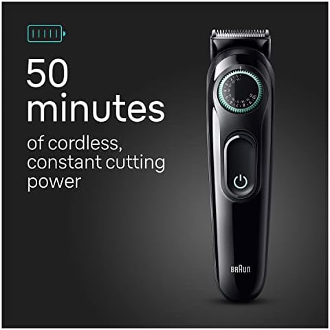 Braun All-In-One Style Kit Series 3 3450, 5-in-1 Trimmer for Men with Beard Trimmer, Ear & Nose Trimmer, Hair Clippers & More, Ultra-Sharp Blade, 40 Length Settings and Washable Braun