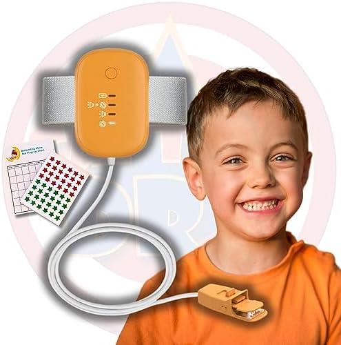 Bedwetting Alarm Rechargable for Boys and Girls Potty Training Older Children Pee Alarm Potty Timer Bedwetting Monitor Sensor Deep Sleepers Turn Move During Sleep Loud Sound Three Modes Captain Dry