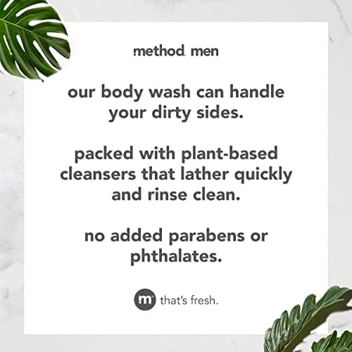 Method Men Body Wash, Cedar + Cypress, Paraben and Phthalate Free, 18 fl oz (Pack of 1) Method