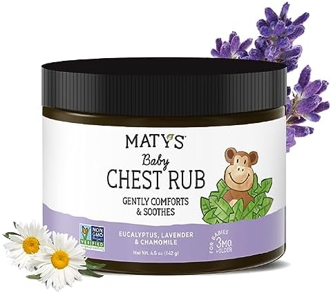 Детский крем для груди Matys 127 г с успокаивающим эффектом при насморке, эвкалипт, лаванда и ромашка Matys