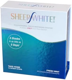 Отбеливающие полоски для зубов с технологией SheerFilm, 20%, 1 упаковка Sheer White!