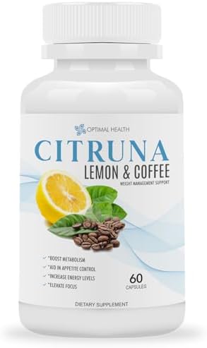 Lemon and Coffee Fat Burner - for Men and Women - Burn Fat, Boost Metabolism, Increase Energy Levels, Aid in Appetite Control, Elevate Focus - 60 Capsules (Капсулы) Citruna