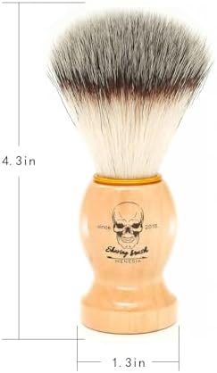 Shaving Brush for Men, Wood handle Shave Brush,Mens Shaving Cream & Soap Brush (skull) menesia