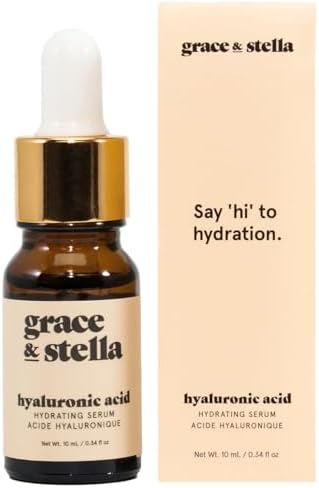 Grace & Stella Hyaluronic Acid Serum for Face - 50ml, Anti-Aging Serum with Hydrating and Brightening Properties, Vegan and Paraben-Free Grace & Stella