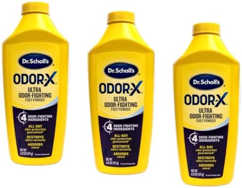 Dr. Scholl's Odor-X Odor Fighting Foot Powder (Порошок) 6.25 oz (Унции) (Pack of 3) Dr. Scholl's