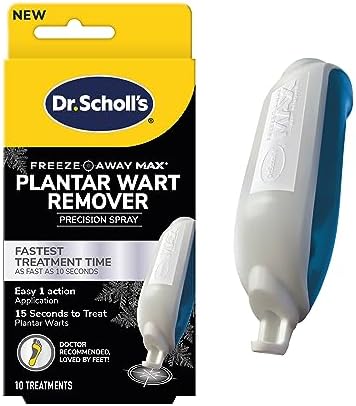 Dr. Scholl's Freeze Away MAX Plantar WART Remover // 10 Applications, 15 Seconds to Treat Plantar Warts, Precision Spray, Easy 1-Action, 10 Treatments Dr. Scholl's