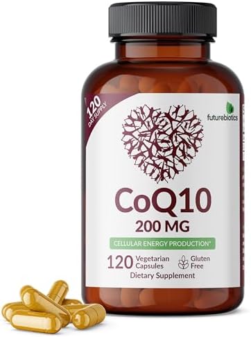 CoQ10 200 мг для клеточной энергии, 60 вегетарианских капсул FutureBiotics