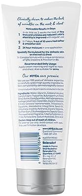 NIVEA Skin Firming and Anti Wrinkle Neck and Chest Cream (Крем), 24-Hour Moisturizing Body Cream Reduces the Look of Fine Lines and Wrinkles, 6.7 Oz Tube Nivea