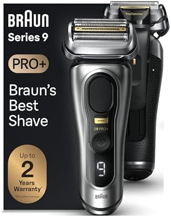 Braun Series 9 PRO+ Electric Razor for Men, 5 Pro Shave Elements & Precision Long Hair Trimmer, 6in1 SmartCare Center, Wet & Dry Electric Razor for Smooth Skin with 60min Battery Runtime, 9567cc Braun