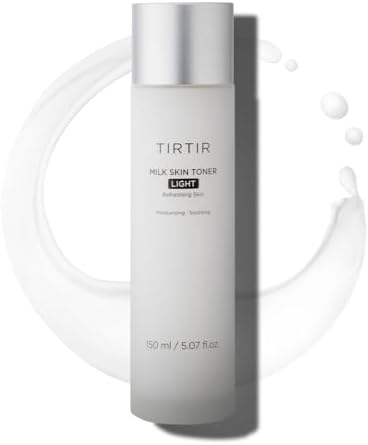 TIRTIR Milk Skin Toner Light | Instant Hydration with 4% Niacinamide, Pore-tightening, Vegan toner for Acne-prone, Sensitive & Oily skin, Fungal Acne Safe, Panthenol, Allantoin, Vitamin B, 0.67 Fl Oz TIRTIR