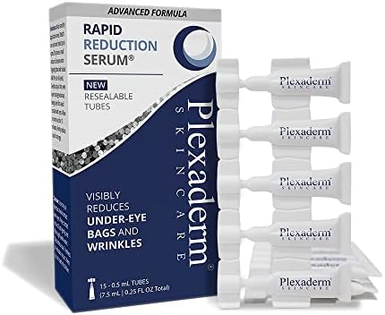 Plexaderm Rapid Reduction Eye Serum - Advanced Formula - Anti Aging Serum Visibly Reduces Under-Eye Bags, Wrinkles, Dark Circles, Fine Lines & Crow's Feet Instantly - (0.25 Fl Oz) Plexaderm