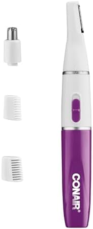 Conair All-in-1 Facial Hair Trimmer for Women, Perfect for Face, Ear/Nose and Eyebrows, Battery-Powered Conair