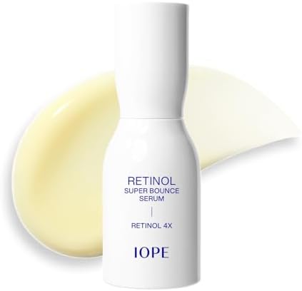 IOPE Retinol Super Bounce Serum - Korean Retinol Eye Cream (Крем), Intensive Reactivating Korean Retinoid, Anti-Aging, Reduction in Fine Wrinkles, Beginner Friendly, 1.01 Fl Oz. IOPE