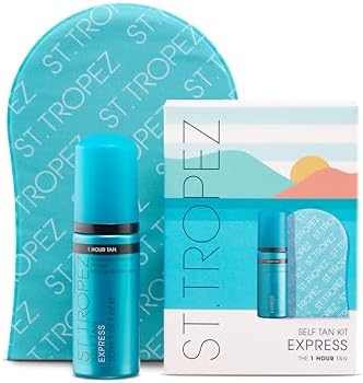 St.Tropez Self Tan Express Mini Kit, Travel-Sized Bronzing Mousse & Tanning Applicator Mitt, Vegan-Friendly Tanner, Even & Natural Self Tan St. Tropez