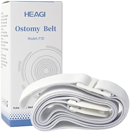 Ostomy Belt, Two Piece Adjustable Stoma Waistband, Preventing Chassis Warping, Colostomy Belt for Post Operative Care After Colostomy Ileostomy Surger Heagimed