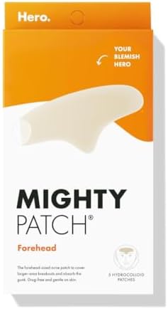 Патчи для лба Mighty Patch™ - Гидроколлоидные патчи от прыщей, 5 шт. Hero Cosmetics