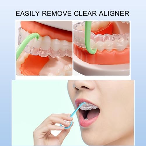 20PCS Aligner Remover Tool,5 Colors Clear Aligner Removal Tool for Invisalign Removable Retainers, Aligners,Braces Removal Kit Maoerdental