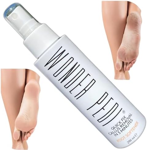 Callus Remover, Instant Exfoliating Foot Peel Spray, Feet Dead Skin Cracked Heels Softener Pedicure Treatment Works with Any Foot File. Wonder Pedi 200Ml WONDER PEDI