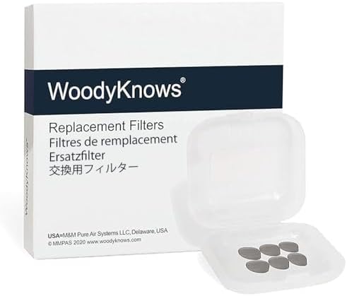 Комплект заменяемых фильтров для носа WoodyKnows Ultra-Breathable (12 пар, узкие, размер M) WoodyKnows