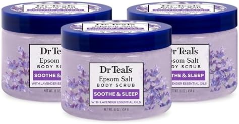 Dr Teal's Pink Himalayan Salt Body Scrub, Glow & Radiance with Pure Epsom Salt & Citrus Essential Oils 16 oz (Pack of 3) Dr. Teal's