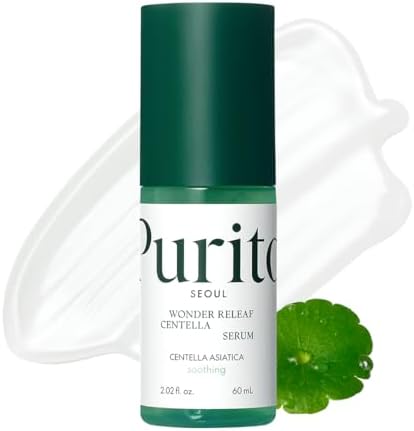 PURITO Centella Unscented Serum, Korean Centella, for All Skin Types, Ampoule, Soothing, Calming, Facial Serum for face, Vegan & Cruelty-Free, Korean Skin Care, 60ml 2fl.oz Purito