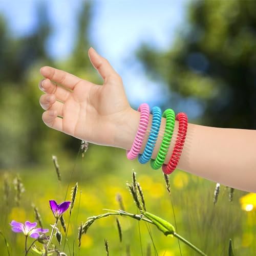 Mosquito Repellent Bracelets, 50 Pack DEET-Free Mosquito Bands for Adults and Kids, Individually Wrapped Waterproof Repellent Wristbands BuggyBands