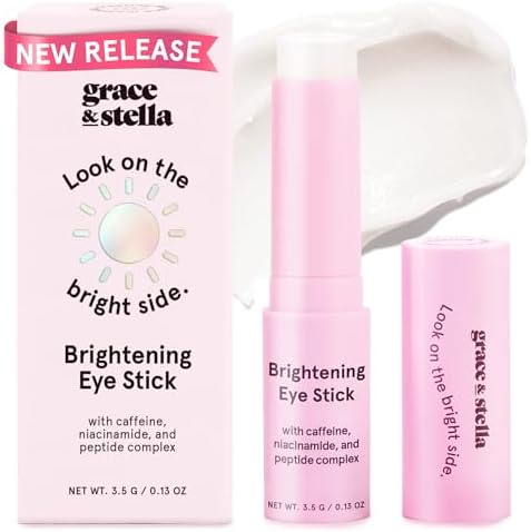 grace & stella Under Eye Stick (0.13 Oz), Caffeine Eye Stick for Dark Circles & Fine Lines, Firming Eye Balm Stick with Peptides & Niacinamide, Vegan & Cruelty-Free Under Eye Balm Grace & Stella