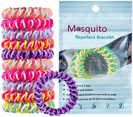 Mosquito Repellent Bracelets 12 Pack, Individually Wrapped Mosquito Repellent Bands, DEET Free Bug Insect Mosquito Wristbands Safe for Adults and Kids BuggyBands