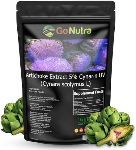 Go Nutra Artichoke Extract Powder Potent 5% Cynarin Artichoke Powder Pure Artichoke Leaf & Stem 4oz. | 150 servings Go Nutra