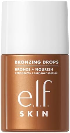 e.l.f. SKIN Bronzing Drops, Liquid Bronzer For Face & Skin, Creates A Sun-Kissed Glow, Infused With Vitamin E, Vegan & Cruelty-Free, Copper Gold E.l.f.