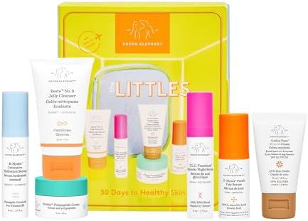 Drunk Elephant The Littles 7.0 - Includes Six Travel-Friendly A.M. and P.M. Essentials - Free of Essential Oils, Silicones & Fragrances Drunk Elephant