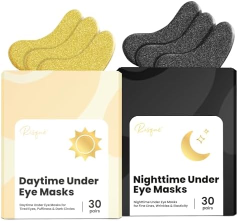 Under Eye Patches for Puffy Eyes and Dark Circles (60 Pairs) | Infused Gel Eye Mask Patches for Dark Circle Under Eye Support of Eye Bags & Puffiness | Ideal for Bridesmaids Gifts & Bachelorette Party Risque