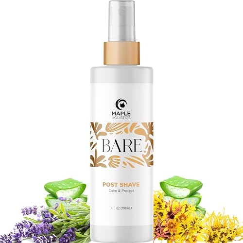 Bare After Shave for Women Mist - Soothing Razor Bumps and Ingrown Hair Treatment for Pubic Area Legs & Underarms - Ingrown Hair Serum After Shave Spray with Calming Witch Hazel Echinacea and Aloe Maple Holistics