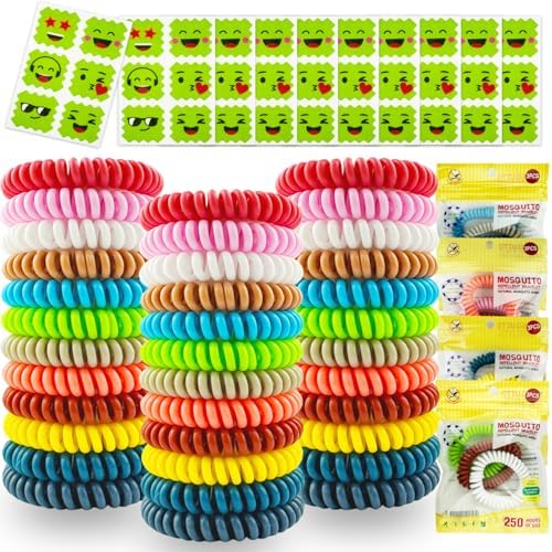 36 Pack Mosquito Repellent Bracelets, Individually Wrapped DEET-Free Insect & Bug Repellent Wristbands with 60 Pcs Mosquito Repellent Stickers for Kids & Adults Outdoor Camping Fishing Traveling BuggyBands