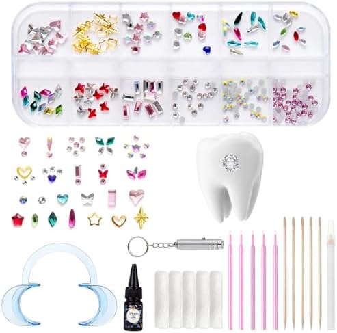 Tooth Gem Kit, Tooth Gems Kit for Teeth, DIY Crystals Jewelry Kit Teeth Gems Kit, Professional Teeth Gems Kit, Teeth Gems Jewelry Starter kit for Shining Smile Generic