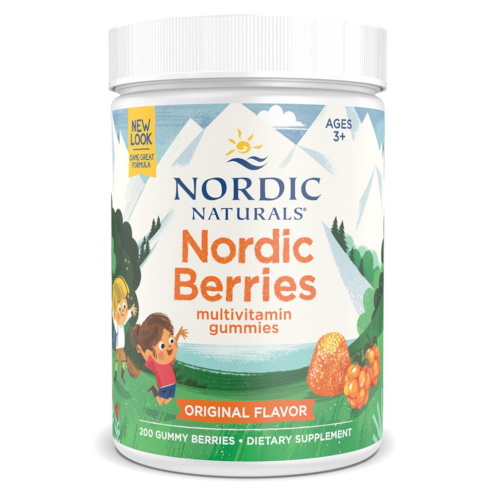 Kids Nordic Berries Multivitamin 3+ Years Original Citrus -- 200 Gummies (Жевательные конфеты) Nordic Naturals