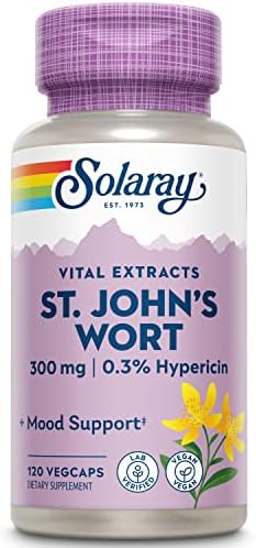 Solaray St Johns Wort Aerial Extract 300 mg, Once Daily | Mood & Brain Health Support | 0.3% Hypericin | 60ct Solaray