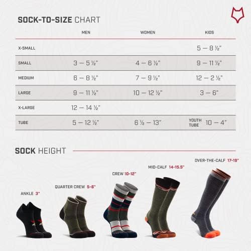 Мужские Носки Fox River Military Tactical Boot Socks Medium Weight Mid-Calf Wick Dry Quick Dry Fibers Shock Absorption and Memory Knit Fox River