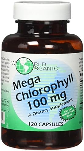 World Organics 100 mg Mega Chlorophyll, 120 Count World Organic