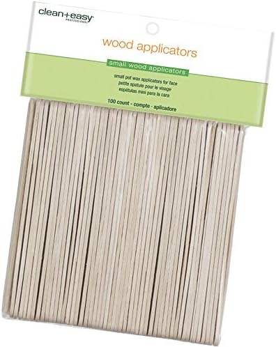 Clean + Easy Wooden Wax Applicator Sticks for the Body, Large Disposable Spatula, for Smooth and Easy Application, for Arms, Legs, Chest, and Back, for Salon and DIY Home Waxing, 100 pcs. Clean + Easy