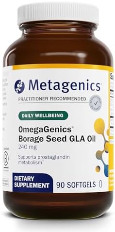 Metagenics OmegaGenics GLA 240 - Gamma-Linolenic Acid (GLA) Supplement - with Borage Seed Oil & Vitamin E - Gluten-Free - 90 Softgels (Мягкие капсулы) Metagenics