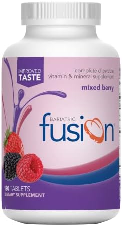 Bariatric Fusion Mixed Berry Complete Chewable Bariatric Multivitamin with Iron for Bariatric Surgery Patients Including Gastric Bypass and Sleeve Gastrectomy - 120 Tablets (Таблетки) Bariatric Fusion